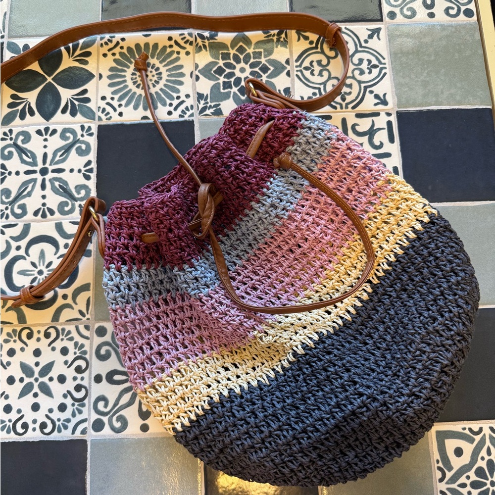 LOFT Multicolor Crochet Shoulder Bag